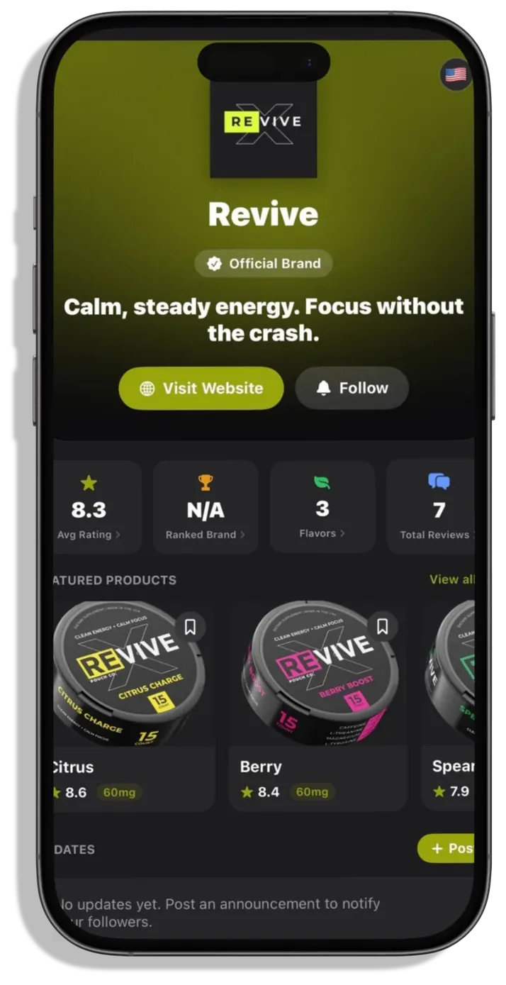 A Pouchd brand page